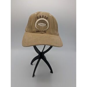 Oasis Golf Club Strapback Hat Tan One Size 6 Panel Cap Legendary Headwear